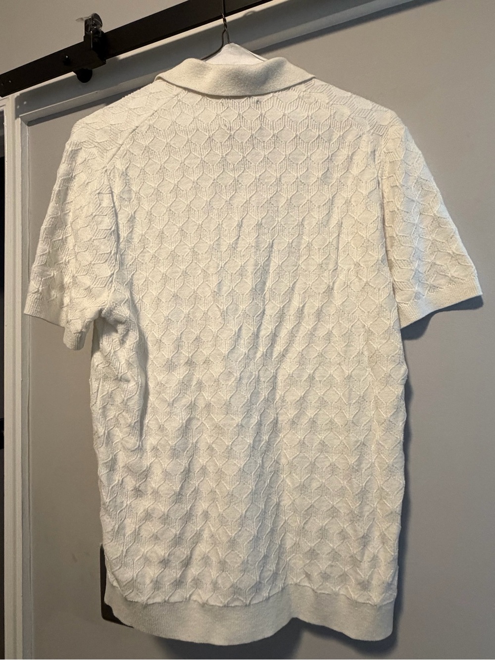 Abercrombie Men’s Johnny Collar Sweater Polo, Cream, Size XS - Picture 3 of 5